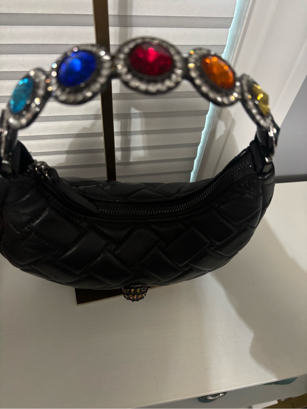 NWOT Kurt Geiger Small Octavia Bag with Rhinestones - Picture 2 of 13